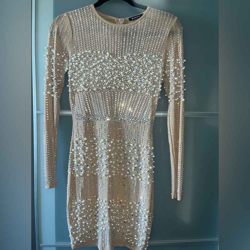 BANJUL Pearl & rhinestone Embellished Dress